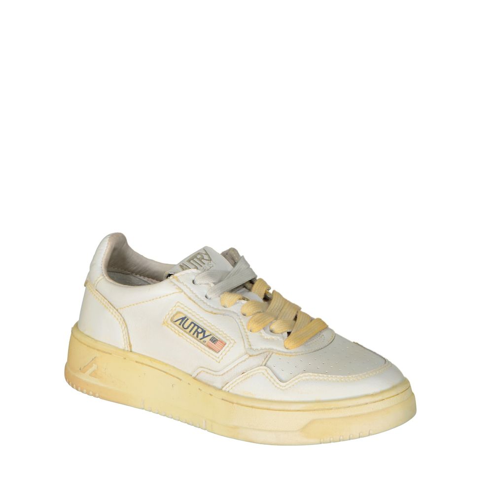 Autry White Leather Athletic Sneakers