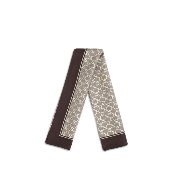 Gucci Beige Silk Scarf