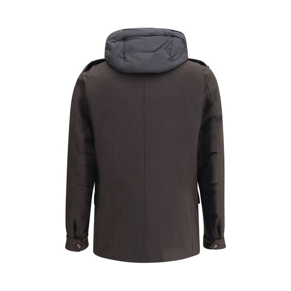 MooRER Brown Fleece Wool Coat