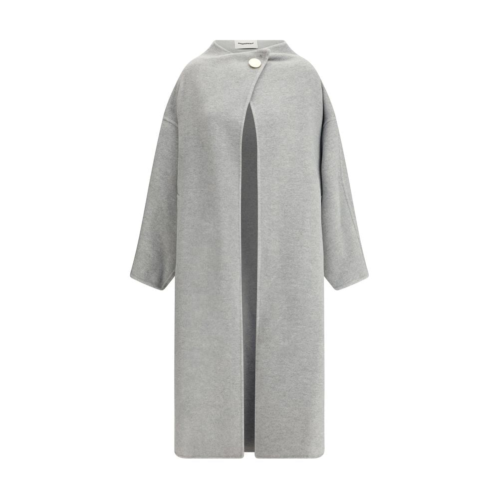 Darkpark Gray Fleece Wool Coat