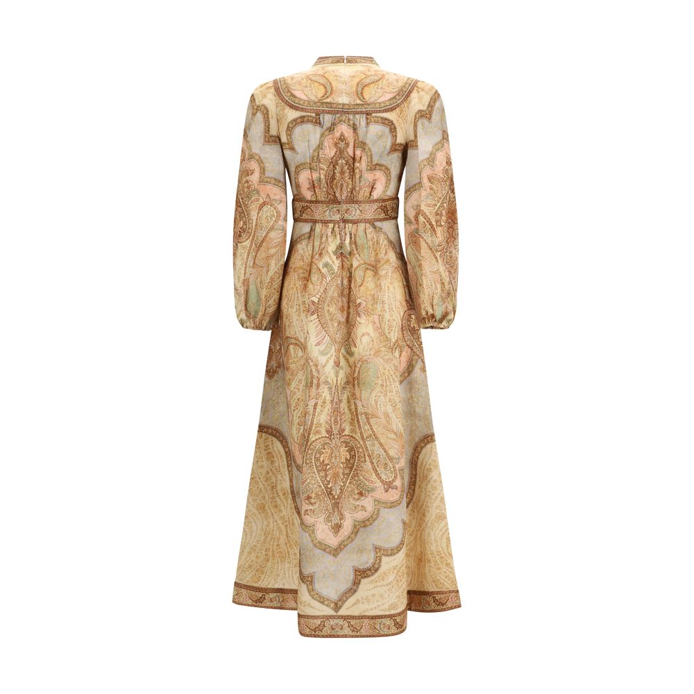 Zimmermann Multicolor Linen Long Dress