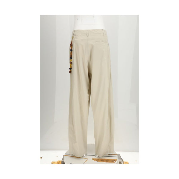 Darkpark Beige Cotton Casual Pants