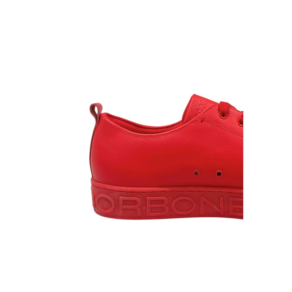 Borbonese Red Leather Men Sneaker
