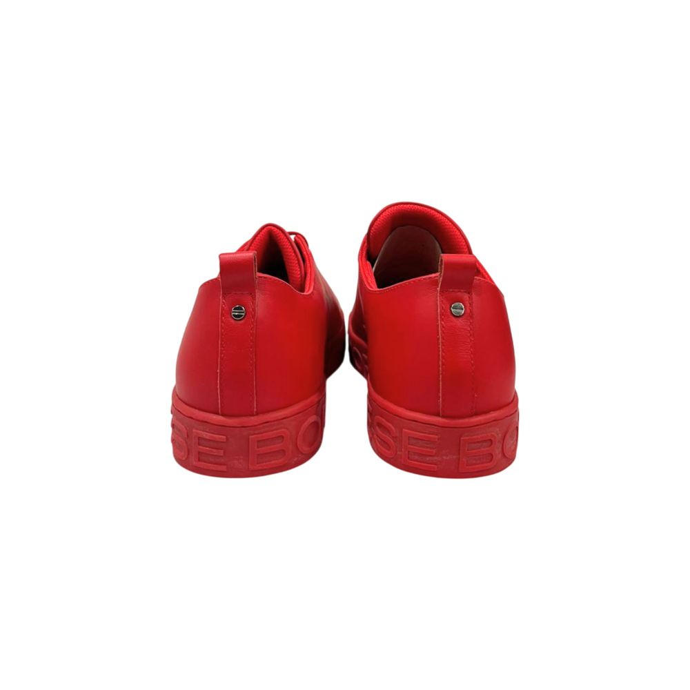 Borbonese Red Leather Men Sneaker