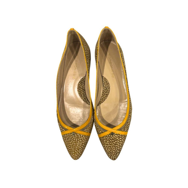 Borbonese Yellow Leather Women Sandal