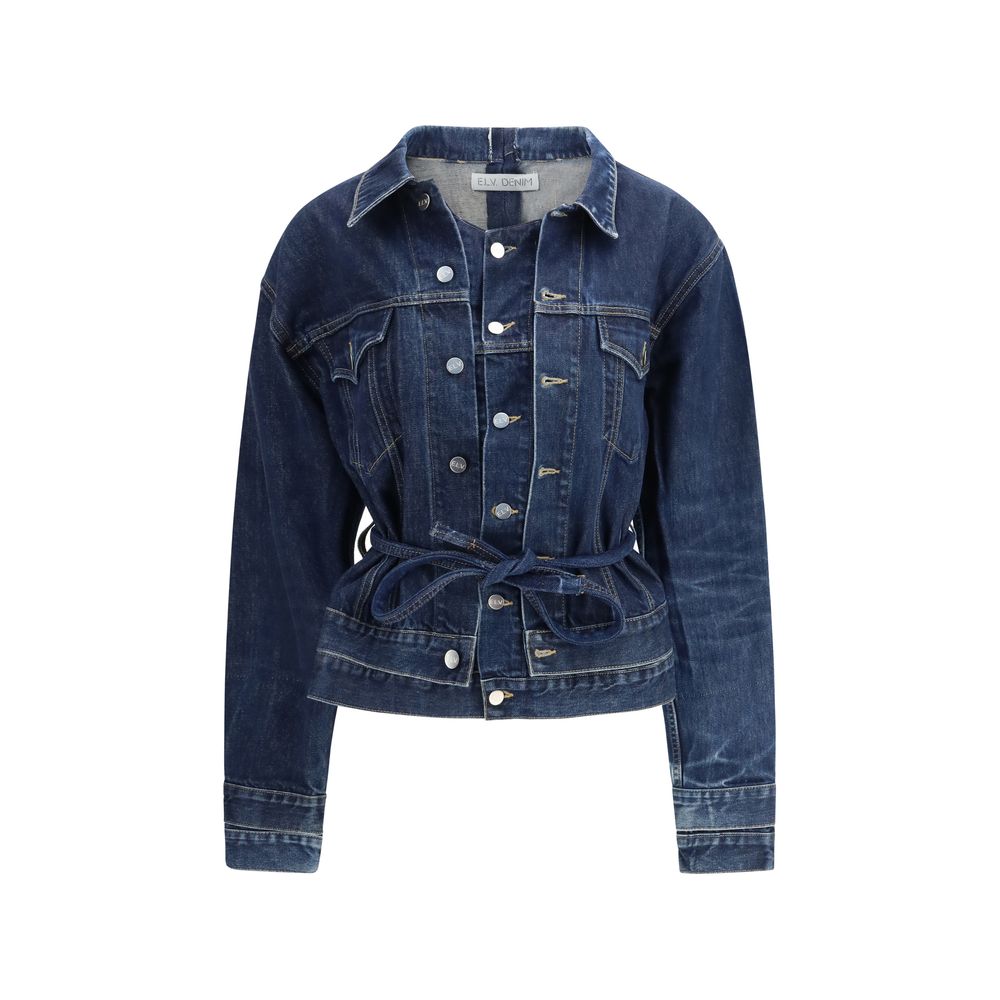 E.L.V. DENIM Blue Cotton Denim Jacket