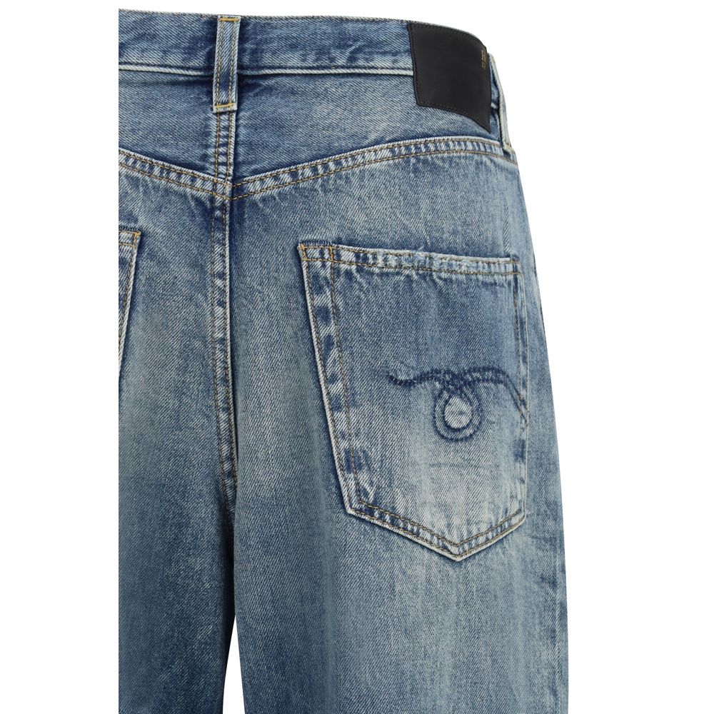 R13 Blue Cotton Jeans Denim