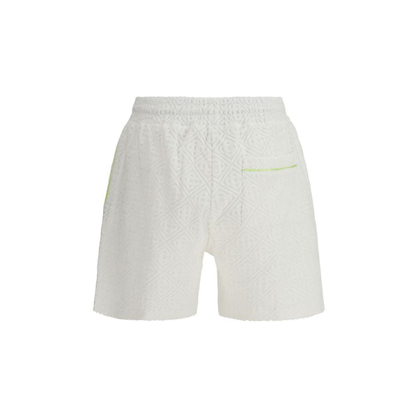 Casablanca White Cotton Bermuda Shorts