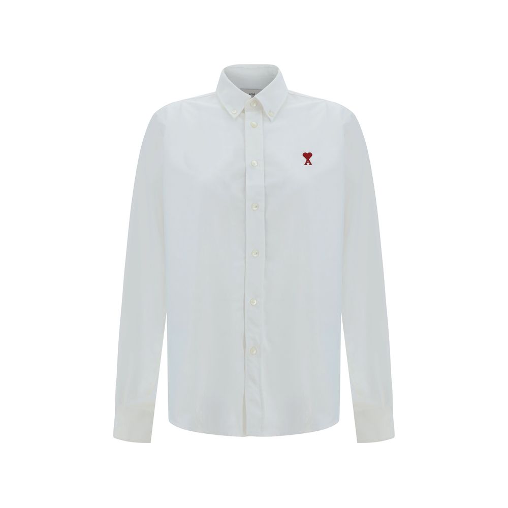 Ami Paris White Cotton Dress Shirt