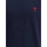 Ami Paris Blue Cotton Sweatshirt