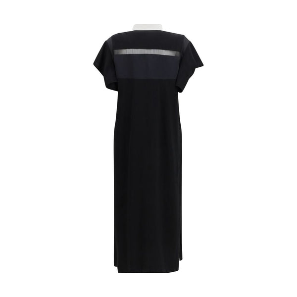 Sacai Black Cotton Casual Dress