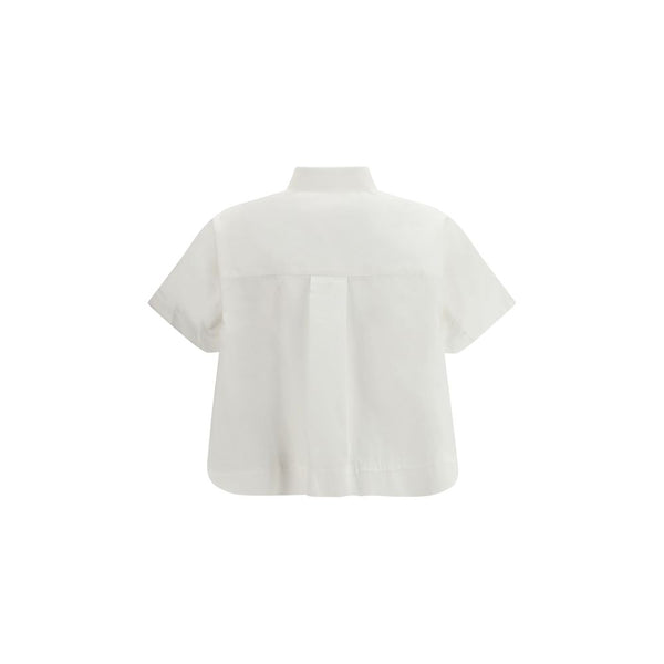 Sacai White Cotton Shortsleeve Shirt