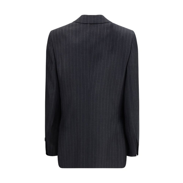 Ferragamo Gray Fleece Wool Blazer