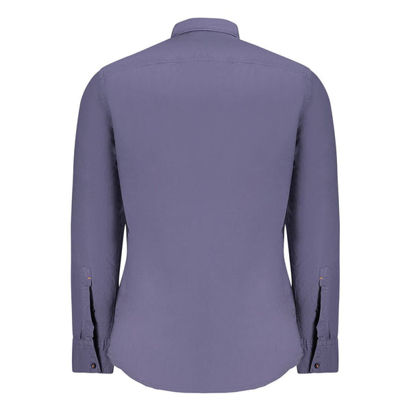Hugo Boss Blue Cotton Men Shirt