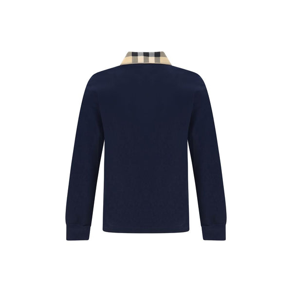 Burberry Blue Cotton Polo Shirt