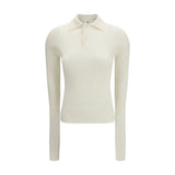 RIER White Silk Polo Shirt