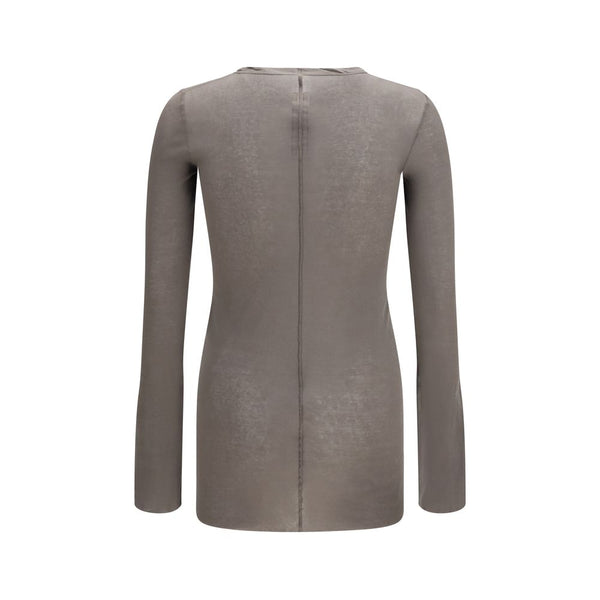 Rick Owens Brown Cotton Long Sleeve T-Shirt