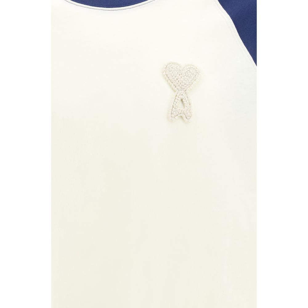 Ami Paris Beige Cotton T-Shirt