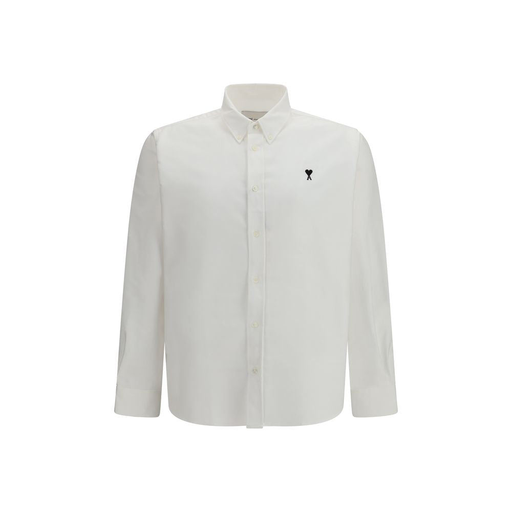 Ami Paris White Cotton Dress Shirt