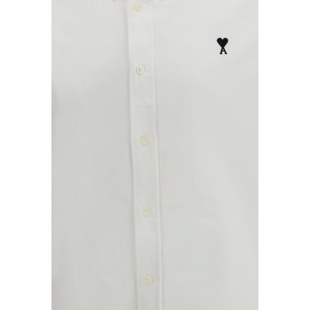 Ami Paris White Cotton Dress Shirt