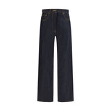 Thom Browne Blue Cotton Straight-Leg Jeans