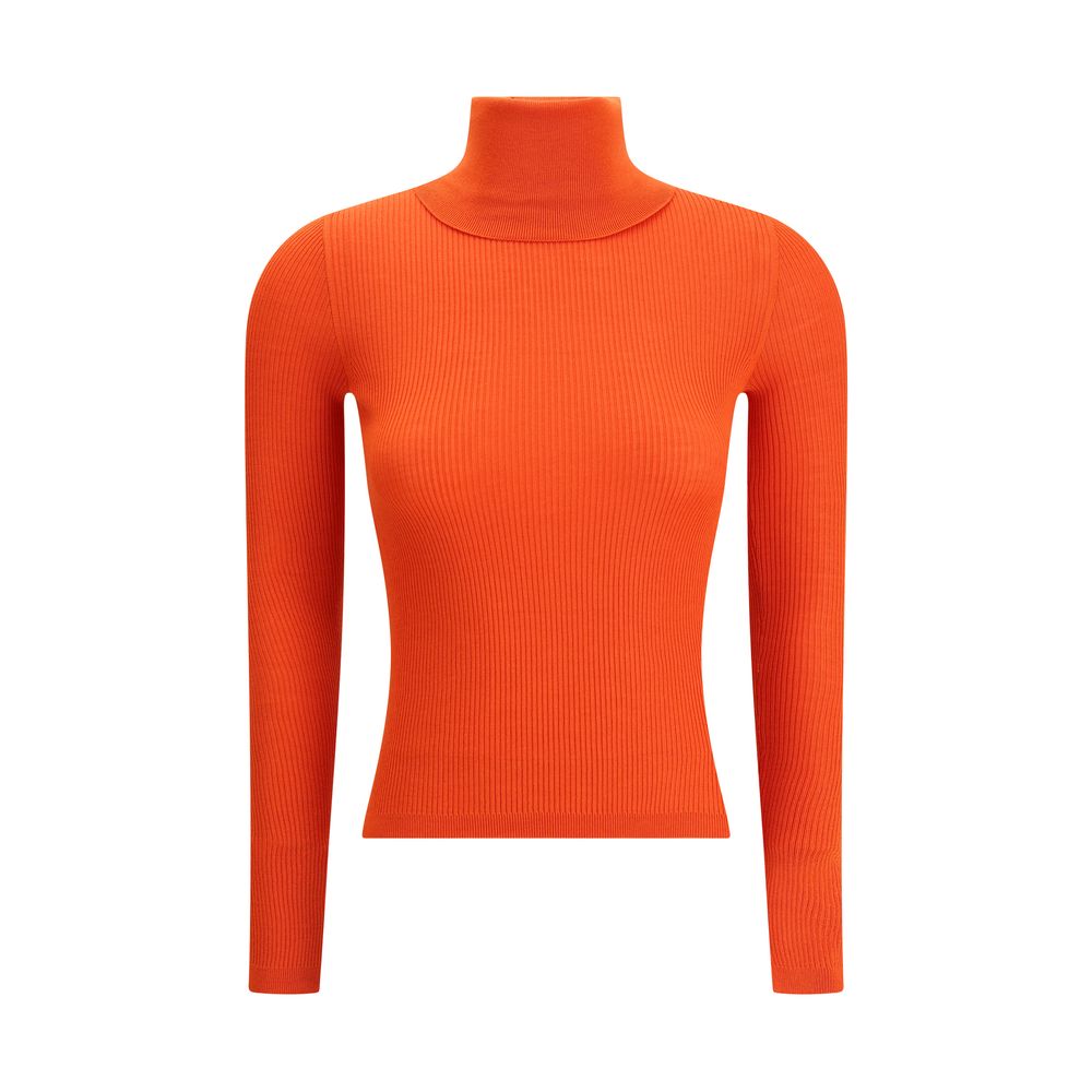 Saint Laurent Orange Wool Turtleneck