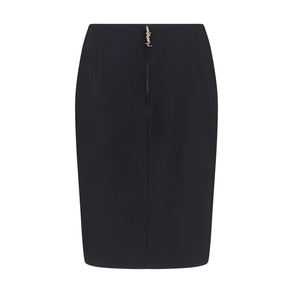 Saint Laurent Black Viscose Skirt
