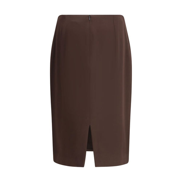 Tom Ford Brown Acetate Midi Skirt