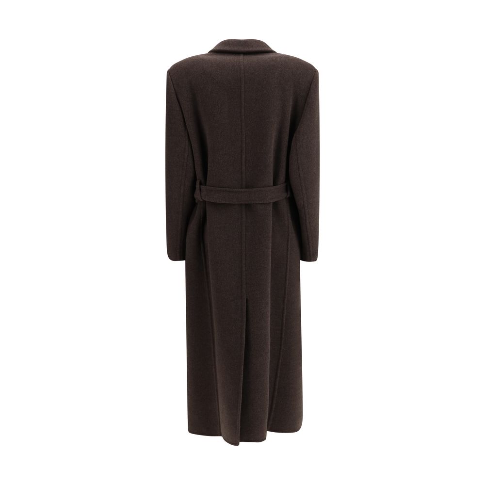 Brunello Cucinelli Brown Fleece Wool Coat
