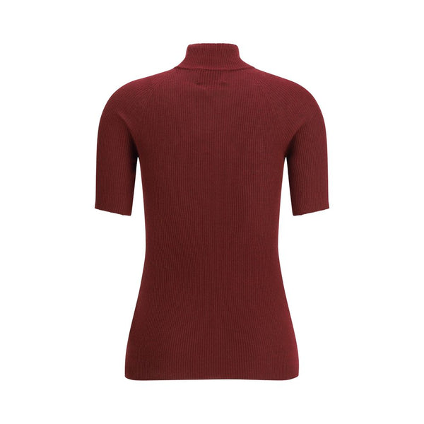 SA SU PHI Bordeaux Cashmere Top