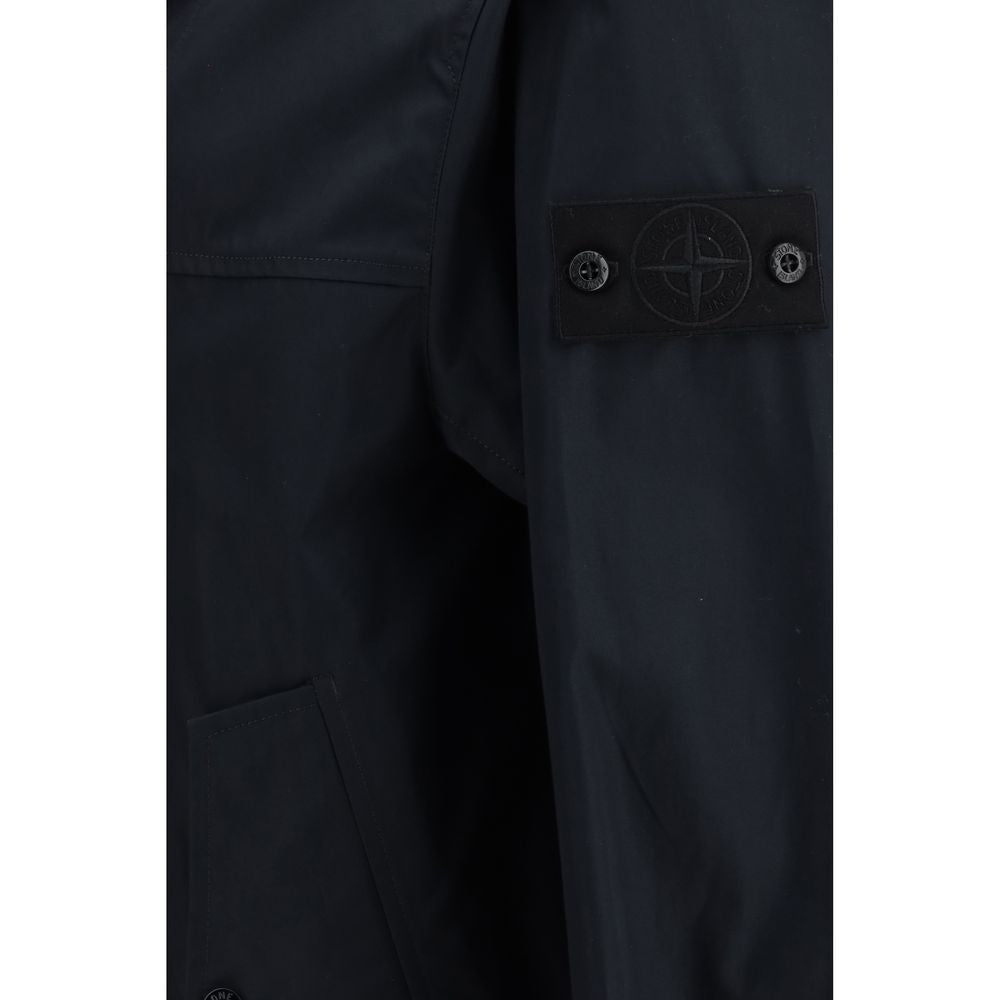 Stone Island Black Polyester Coat