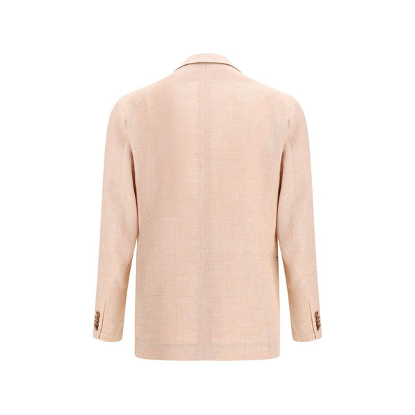 Tagliatore Orange Fleece Wool Blazer