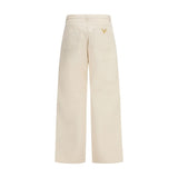 Valentino Garavani Beige Cotton Casual Pants
