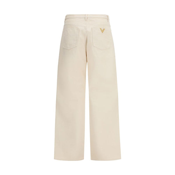 Valentino Beige Cotton Jeans Denim
