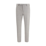 PT Torino Gray Wool Oves Aries Dress Pants