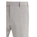 PT Torino Gray Wool Oves Aries Dress Pants