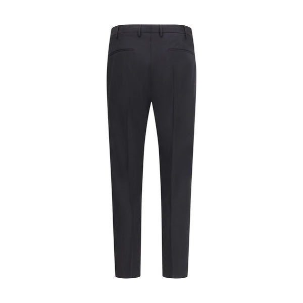 PT Torino Black Fleece Wool Pants