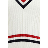 Thom Browne White Cotton Sweatshirt