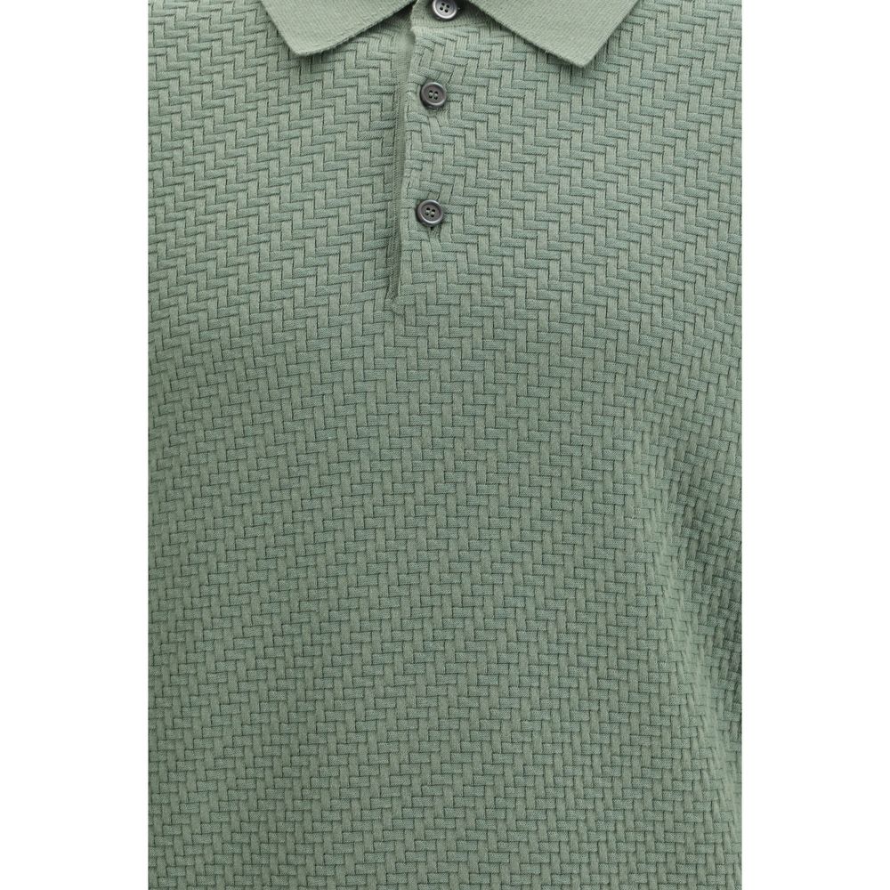Brioni Bicolor Cotton Polo Shirt