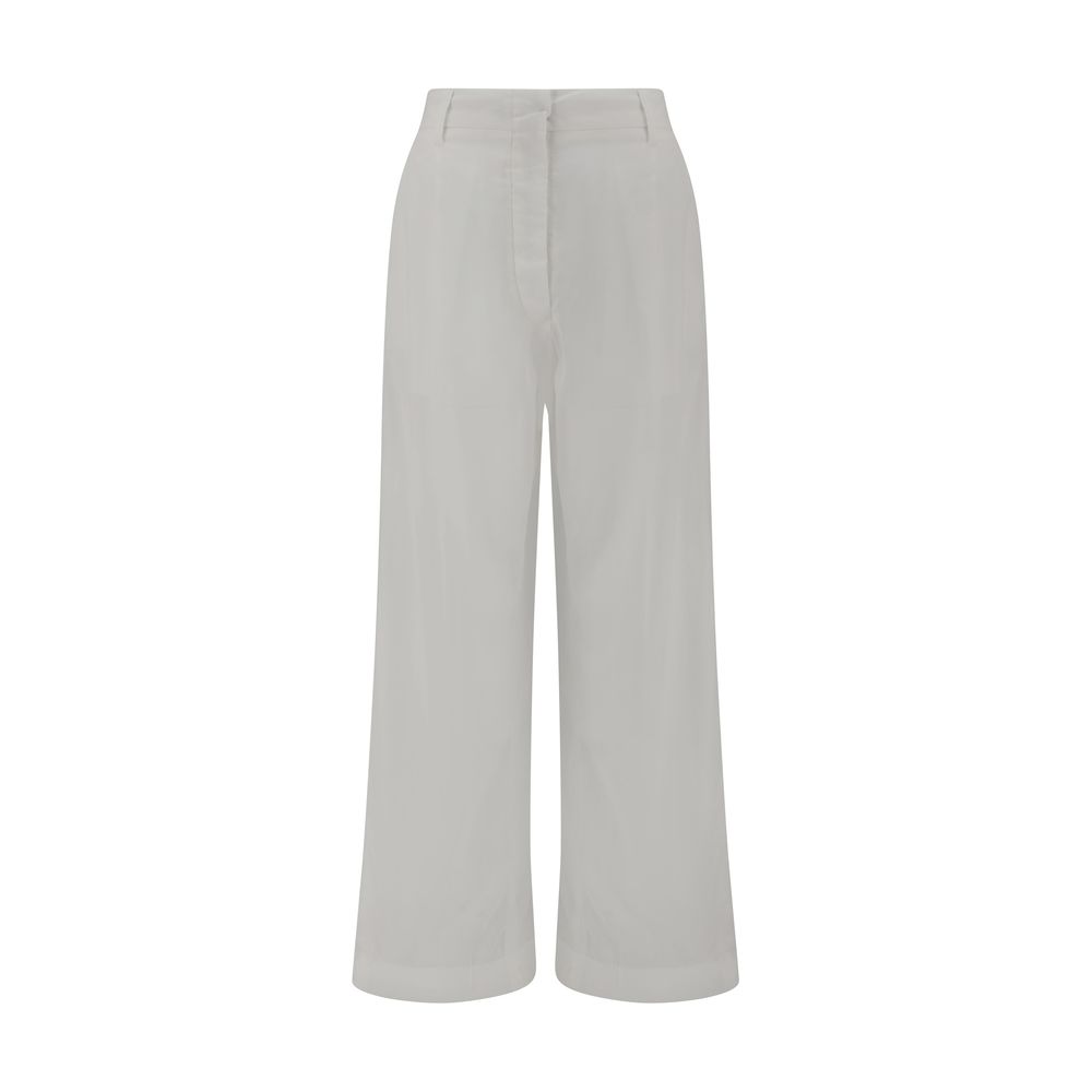 The Latest White Cotton Casual Pants
