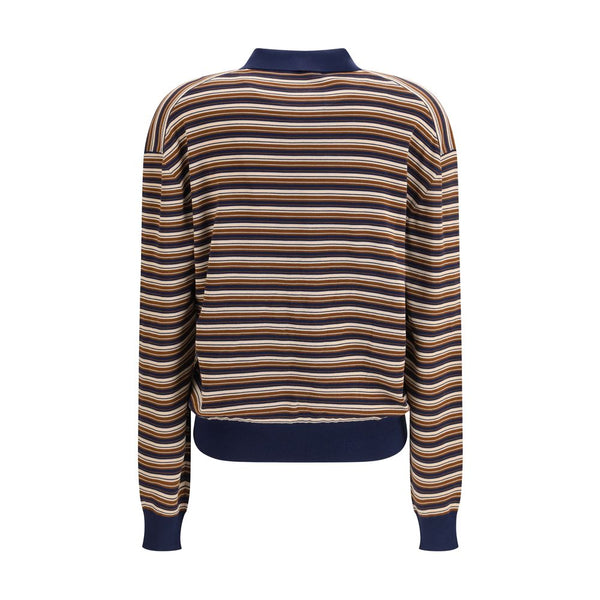 Miu Miu Brown Fleece Wool Polo Shirt