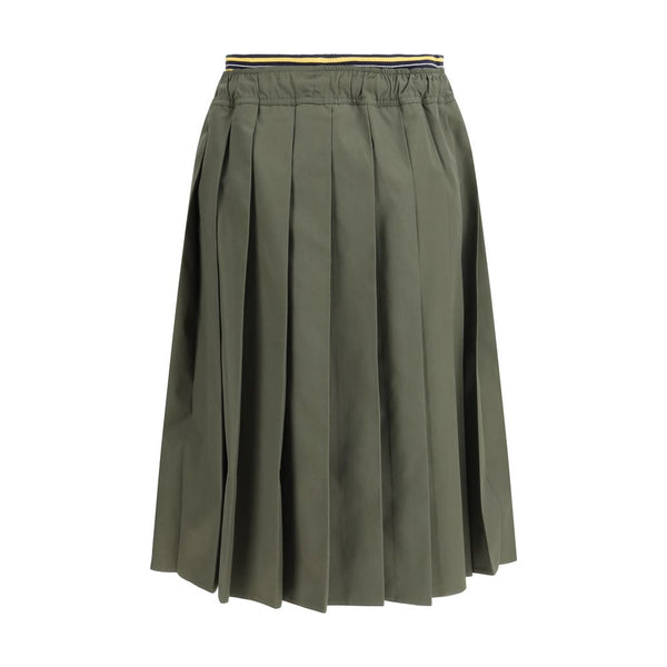 Prada Bicolor Polyester Midi Skirt