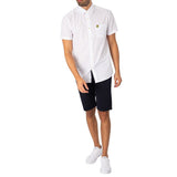 Lyle & Scott Blue Cotton Bermuda Shorts