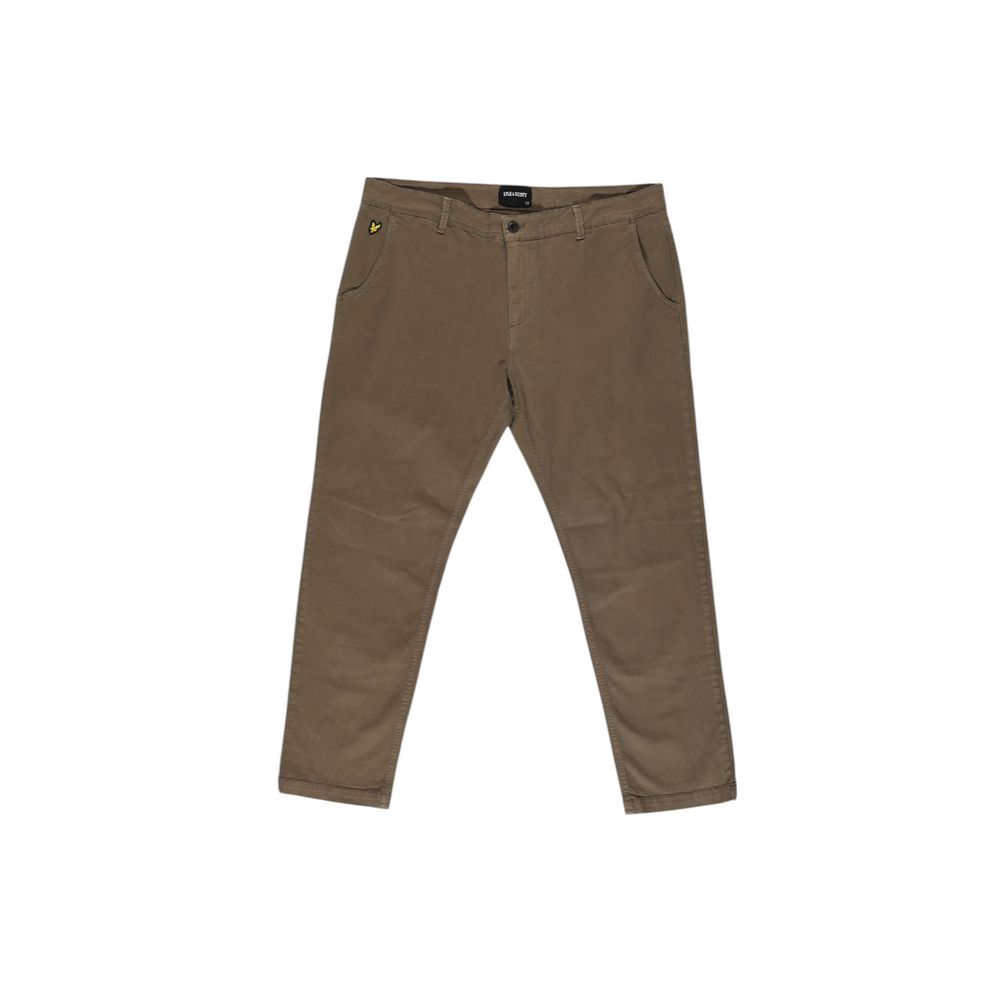 Lyle & Scott Beige Cotton Casual Pants