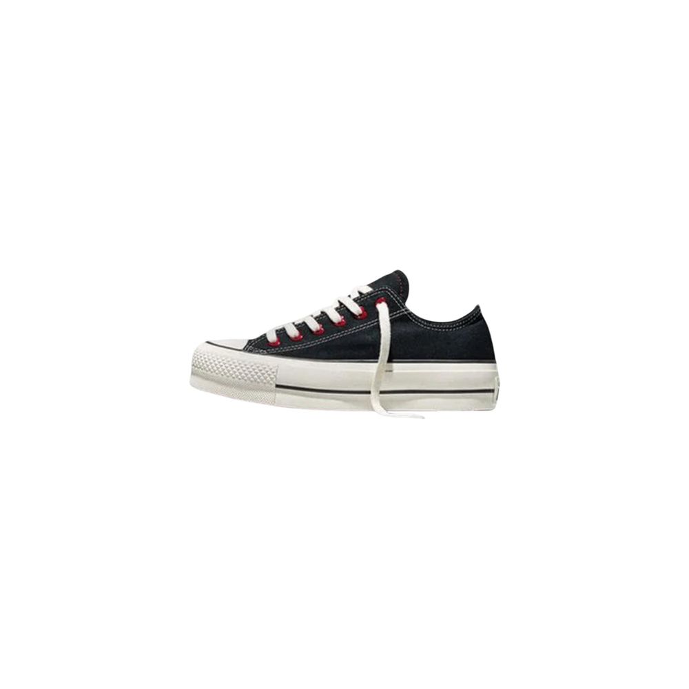 Converse Black Fabric Platform Sneakers