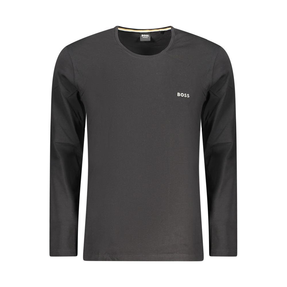 Hugo Boss Black Cotton Men T-Shirt