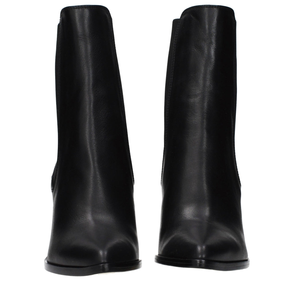 Jimmy Choo Black Leather Ankle Boots