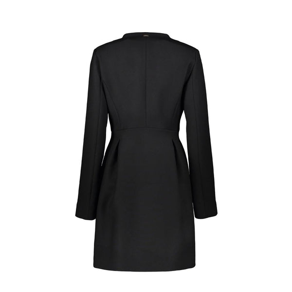 Herno Black Virgin Wool Coat