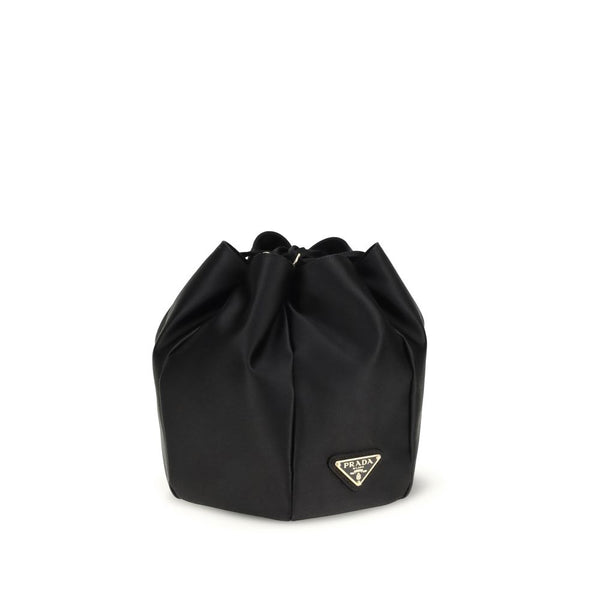 Prada Black Silk Backet Bag