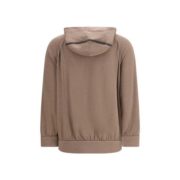 Brunello Cucinelli Brown Silk Sweatshirt